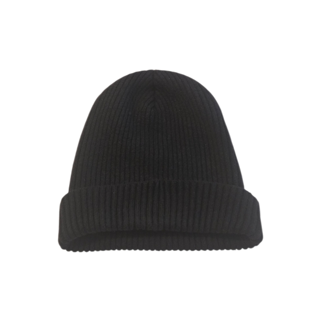 Aritzia Wilfred Free Black Ribbed Knit Beanie